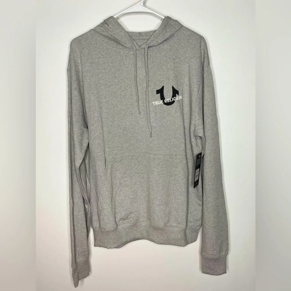 TRUE RELIGION New Hoodie Pullover Sweater with‎ Front pocket Style 108212 LARGE